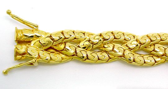 Foto 1 - Armband massiv Gelbgold 18K Kastenverschluss, K2895