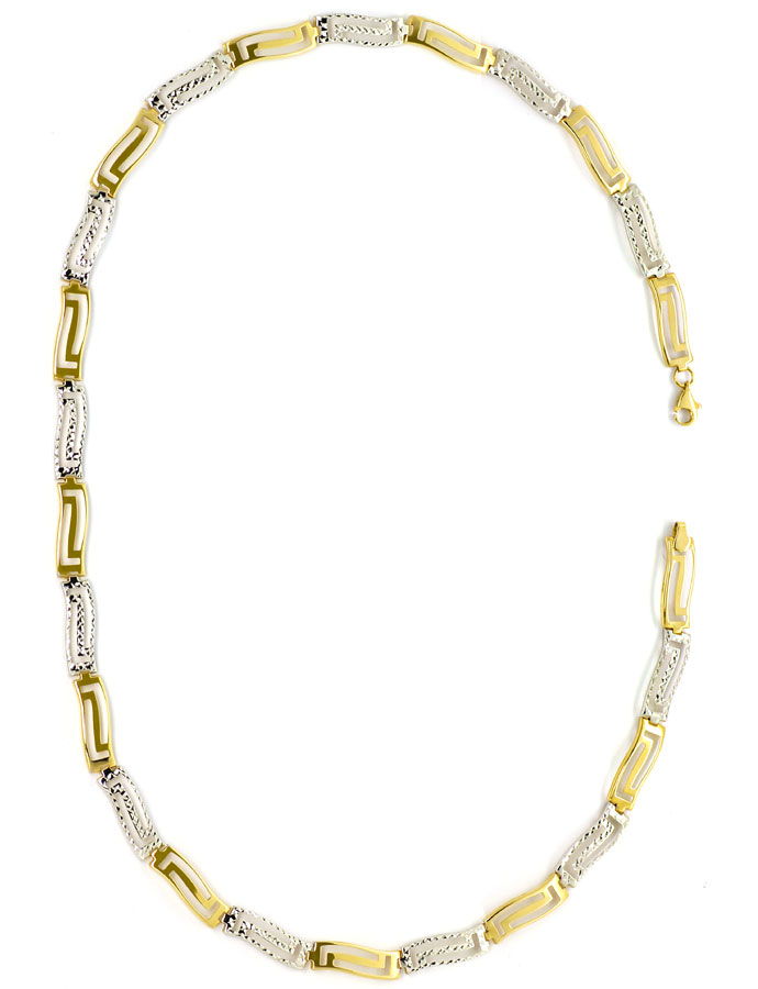 Foto 4 - Schmuckset Halskette und Armband 14K Gelbgold-Weißgold, K3060