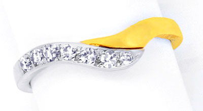 Foto 1 - Diamant-Ring Gelbgold-Weißgold 0,13 Diamanten, S6216