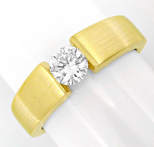 Foto 2 - Brillant-Spann Ring 0,51ct Weiss, Gelbgold, S6292