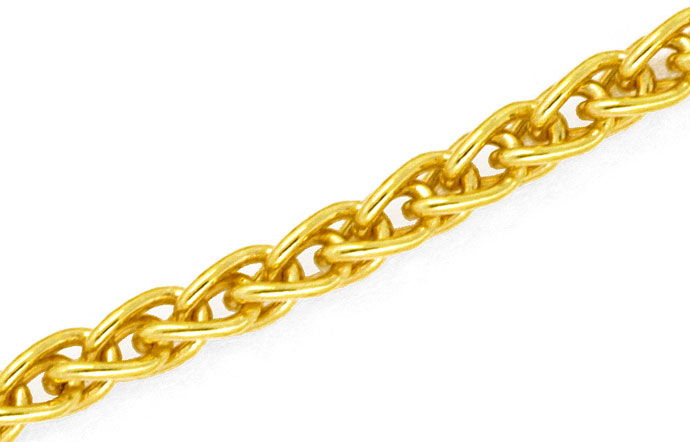 Foto 2 - Goldkette Zopfkette in 18K Gelbgold 45cm lang, Z0003
